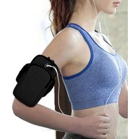 AliExpress NONE Hands-Free Workout Arm Pack Durable Breathable Phone Holder with Headphone Hole & Zipper Pocket, Perfect for Cycling, Running,