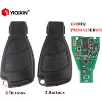YIQIXIN Remote Car Key For Mercedes Benz NEC B C E S SL ML MB CLK CL 3B 3BT 1996-2006 W203 W204 W211 W20 433Mhz 2/3 Buttons