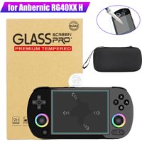 EVA Hard Carrying Case with Hand Strap Shockproof Travel Protective Handbag Hard Case for ANBERNIC RG40XX H/RG405M Game Console