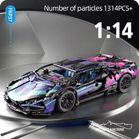 1:14 Technical Building Blocks Racing Model Car,Collectible Toy Car Construction Set for Boys, Desktop Decorations