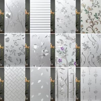 Window Film Privacy 3D Decorative Window Vinyl Static Cling Window Sticker Non-Adhesive Stained Removable Glass Decals