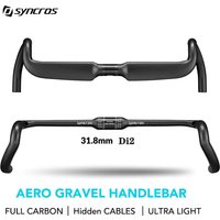 Syncros Aero Carbon Road Gravel Bike Handlebars 31.8mm Drop Bent Bar Internal Cables Speed Racing Bike Accessories