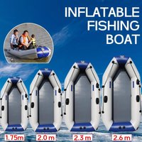 1-5 Person Inflatable Fishing Boat 0.7mm PVC Rowing Wear-resistant Air Kayak with Oars and Air Pump for Outdoor Fishing Sports