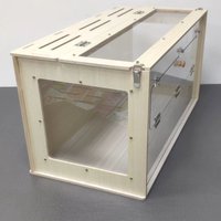 Wood Hamster Cage Acrylic Waterproof Anti-escape Golden Hamster Cages Breathable Large Space Guinea Pig House Small Pet Habitat
