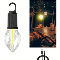 Outdoor Lighting USB Rechargeable Led Bulb High Brightness Light Fixture Hook Camping Fishing Portable Lantern Night Light