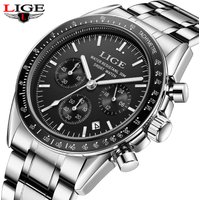 LIGE Top Brand Luxury Men Watches Luminous Calendar Business Quartz Watch Mens Sports Waterproof Stainless Steel Man Wristwatch image 4