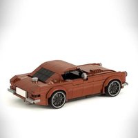 391-piece MOC City Series 60s Style Sports Car Model DIY Assembly Building Block Toy - Holiday and Birthday Gift.