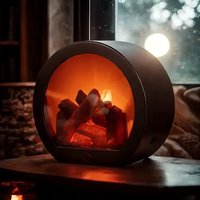 2026 LED Flame Lantern Fireplace Simulation Lamp USB Rechargeable Battery Powered Tabletop Light for Bedroom Courtyard Decor NEW
