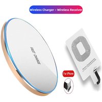Protable Wireless Charging Pad for iPhone5 6 7 7plus Wireless Charger Receiver Coil Kit For Samsung Xiaomi Huawei