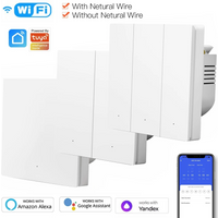 Tuya Smart Switch, Wi-Fi, Push Button Wall Switch, EU Standard, Zero Line Supported/Not Supported, Compatible with Alexa Google