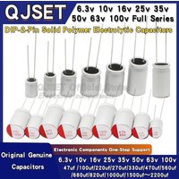 10pcs DIP Solid Capacitors 6.3V 10V 16V 25V 35V 35V 50v 63V 100V 47uf 100uf/220/470/560/680/1000/2200 uf Electrolytic Capacitors