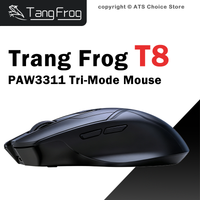 TangFrog T8 Wireless Gaming Mouse PAW3311 24000 DPI 1000Hz RGB Charging Dock Tri-Mode Bluetooth Wired Large Battery for Gamer
