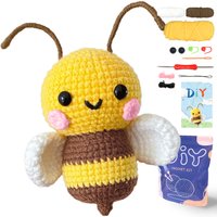 YAMAXIN DIY Crochet Kit for Beginners Easy Craft Tool Set with Small Bee Themed Design Arts & Crafts Knitting Project for Starte