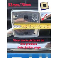 75mm /53mm WHIT Logo Emblem Replacement Front Grille Badge Compatible with S80 XC90 XC60 C30 S40 S60L V40 V60
