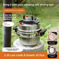 0.8-2L Outdoor Camping Small Pressure Cooker 304 Stainless Steel Portable Rice Cooker for Kitchen Cooking Tool Pressure Cooker