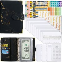 A6 Money Budget Planner Binder With Zipper Envelopes, Cash Envelopes For Budgeting, Money Organizer For A6 Cash Budget Binder