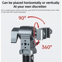 LEAPLIGHT Phone Camera Ball Head Clamp w 1/4" Hole Arca 360 Rotation Light Stand Mount Adapter for Cameras Phone/Laptop Holders