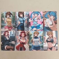 8Pcs/set NSFW Card Yugioh Beautiful girl Akiza Alexis Blue Angel Anzu Ruri Collection Card 18+