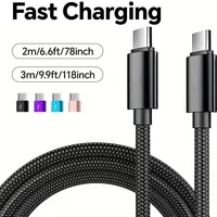 3M 66W 5A Nylon 1M 2M USB C To Type C Fast Charging Cable for Iphone 15 16 17 Pro Max Samsung S24 Xiaomi OPPO Charging Cable