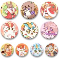 Cute Anime Fabulous Beasts Brooches Fashion Jewelry Accessories Cartoon Animals Tianlu Lapel Pins Clothes Bag Decor Badges Gifts
