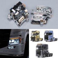 770S LED Headlights Lighting System 5V For Tamiya 1/14 RC Truck For Scania 770S 4x2 6x4 8x4 Noxion MFC-03 M24 Parts Accessories