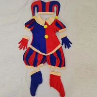 Circus Pomni Cosplay Costume with Hat Gloves Halloween Costumes Carnival Outfits