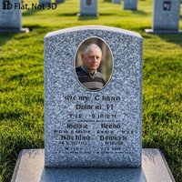 2D Flat Not 3D 1pc Custom Photo Memorial Headstone TileElegant Tribute Longlasting Tribute Grieving FamiliesCemetery Decorations