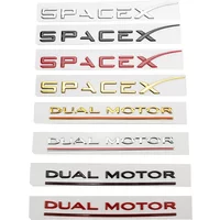 PVC Car Trunk Rear Tail Body Side Sticker Emblem for Tesla Model X SpaceX DUAL MOTOR Logo Badge Auto Exterior Accessories