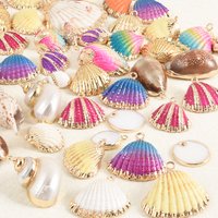 Various Styles Summer Ocean Natural Snail Conch Shell Pendant DIY Trendy Colorful Sea Animal Breloques Jewelry Making Wholesale
