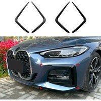For BMW 4 series G22 G23 G26 M Sport 2020 2021 2022 2023 Front Bumper Splitter Fog Lamp Grill Spoiler Cover Air Vent Wind Knife