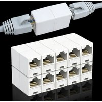 10/20/30Pcs RJ45 Coupler Ethernet Cable Coupler LAN Connector Cat7 Cat6 Cat5e Ethernet Cable Extender Adapter Female to Female