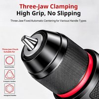 Keyless Ratchet Self-Locking Drill Chuck 3-Jaw High Grip Drill Clamp For Impact Drill Hammer Drill Conversion Ratchet
