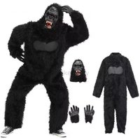 Halloween Unisex Gorilla Cosplay Jumpsuits King of the Jungle Ferocious Chimpanzees TV Movie Costume Performance Animal Costumes