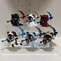 Genuine Cute Cat with Scythe Blind Box Toys Cute Calico Cat Cape Cat Action Figure Desktop Collection Ornaments Kids Gifts