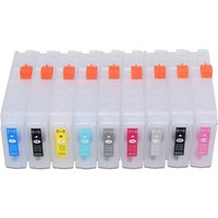 80ML 9Colors P600 P607 Refillable Ink Cartridge Without Chip For Epson SureColor SC-P600 SC-P607 SC-P608 PX5V2 Chipless Printers