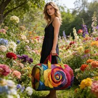 Fashion 3D Printed Quilted Travel Bag for Women Floral Tote Weekender Large Flower Pattern Carry On Handbag Vacation Bags