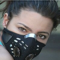 AliExpress NONE 1PC Face Mask With Detachable Filter,Breathable Woven Fabric, Suitable For Cycling, Running, Walking, And Outdoor Activities