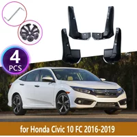 4PCS Rear Mudguards For Honda Civic 10 2016 2017 2018 2019 Cladding Splash Mud Flaps Mud Guards Mudflap Protect Car Accessories