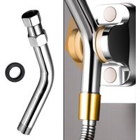 8 Inch Shower Head Extension Wall-mounted 304 Stainless Steel Shower Arm Extension Tube Hose G1/2 Connections 135° Elbow