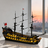 5782pcs MOC HMS Angel British Ship Pirates Model Building Blocks Festival Gifts Assemble Construction DIY Creative Toys Idea