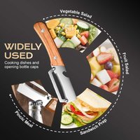For Peeling And Slicing Fruits And Vegetables Durable Smooth Wooden Multi Functional Vegetable Peeler With Ergonomic Handle