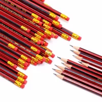 10Pcs /Lot Sketch Pencil HB Wooden Graphites With Eraser Children Drawing Writing Stationery School Supplies