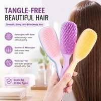 Detangling Comb, Anti-static Soft Scalp Massage Hairbrush, Anti-frizz Detachable Hair Styling Tool for Salon