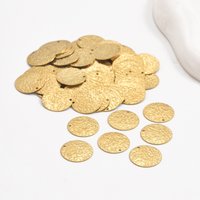 20pcs Brass textured double-sided sandblasted disc pendant, suitable for DIY earrings, necklaces, jewelry making accessories
