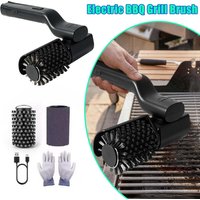 Heavy Duty Electric BBQ Grill Brush New Grease Cleaner Rotating Roller Brush forCleaning Barbecue Grid Brush Tool or Brush Head