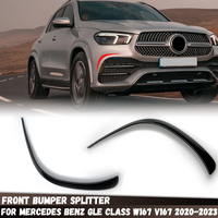 For Mercedes Benz GLE Class W167 V167 GLE350 400 450 AMG GLE53 2020 2021 2022 2023 Front Bumper Splitter Canard Fog Light Trim