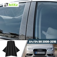 Glossy Black Carbon Fiber Window Door Deal B C Pillar Post Cover Sticker For Audi A4 B8 S4 2008-2016 2009 2010 2011 2012 2013