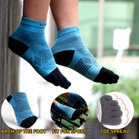 Five-finger Socks Low-thin Running Blister Prevention Stockings Coolmax Men Quick-drying Solid Color Cycling Sports