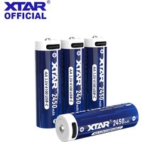 XTAR 1.5V AA USB-C 4100mWh Li-ion rechargeable Battery, fast 2.7h USB-C charging,2A high discharge,smart safety protection
