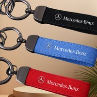 Suede Leather Key Chain Rings Car Keychain for Mercedes Benz C200 C300 E350 E260L W205 CLA CLS GLA GLC GLE GLS Auto Accessories